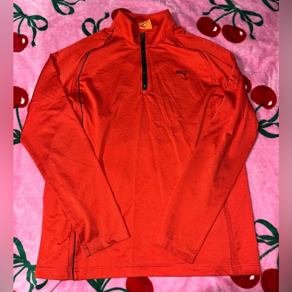 Puma Vibrant Red Half-Zip Top - Picture 2 of 4